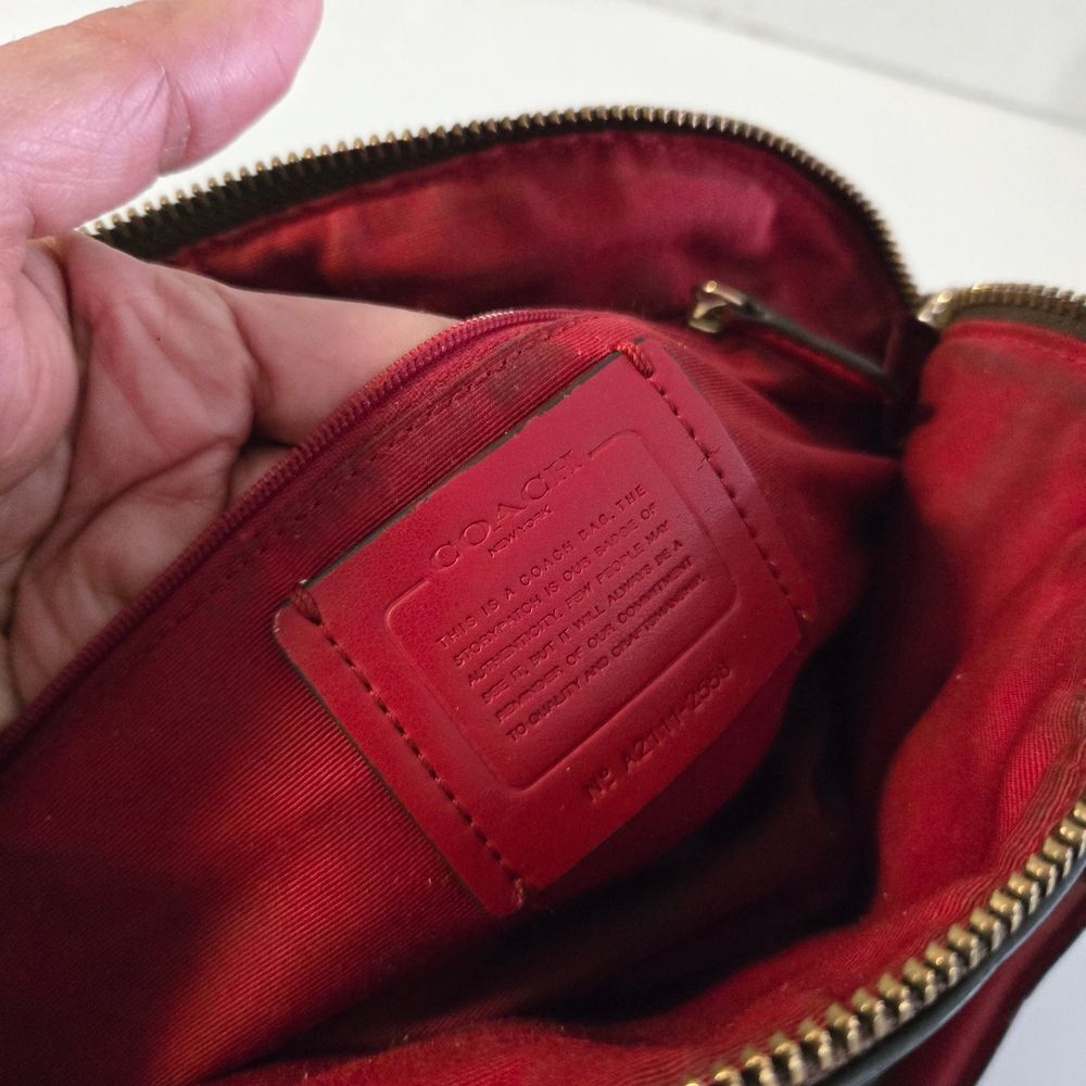Coach Brown and Red Satchel - Picture 10 of 15